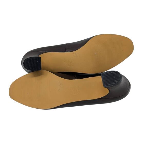 Ross Hommerson 7 Dark Brown Comfort Heels NWD Pumps Vintage Career Librarian - Picture 7 of 11
